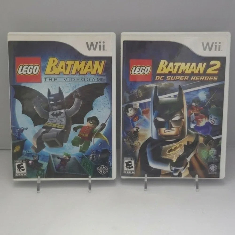 LEGO Batman: The Videogame & Batman 2: DC Super Heroes Bundle (Nintendo Wii) CIB